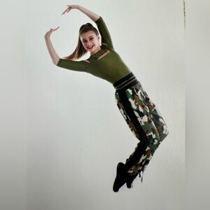 A WISH COME TRUE Size Adult Small Black & Camouflage Lyrical Dance Dress